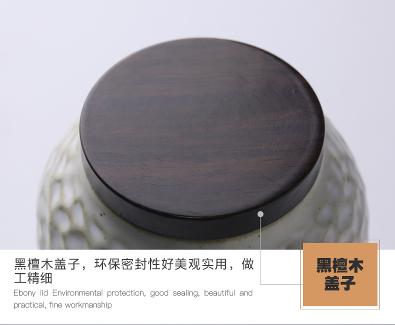 The three regular caddy fixings ceramic seal pot of tea warehouse storage POTS mini small household S51057 receive jar