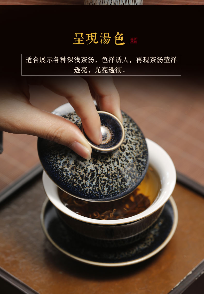 The three frequently tureen kung fu tea tea ware jingdezhen ceramics up three cups to use suit S11037