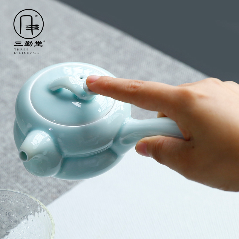 Three frequently hall side pot teapot jingdezhen kung fu tea set filter household ceramic S21008 hot pot