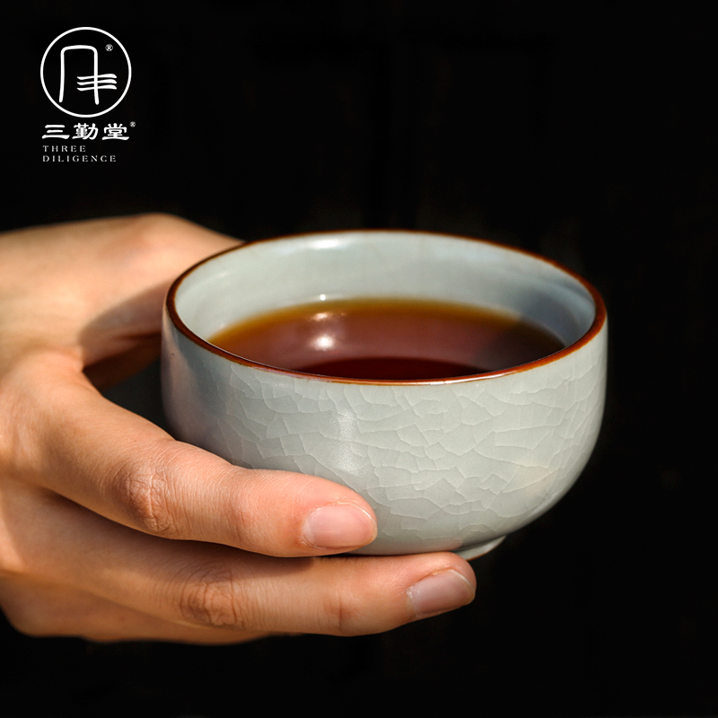 San Dinjing Yu Kin Tea Cup Master Cup Single Cup Jingdezhen Ceramic Large Open Tea Cup Tea Kunkung Fu Tea Tour