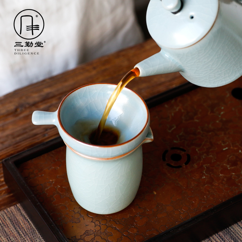 The three frequently your up jingdezhen) filter to filter The tea tea tea set ceramic piece can raise reasonable collocation of CPU