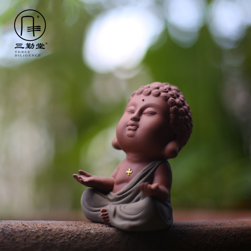 Three Qin Hall Purple Sand Tea Pamby the Purple Sand Tea Tea Art Pendulum of Adom Little such as Lever Bodhisattva S06008