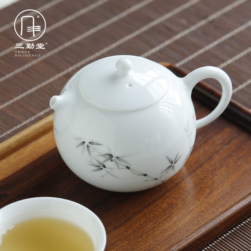 Three frequently tong xi shi filtering pot of flower pot mini office household kung fu tea set S22004 jingdezhen ceramics