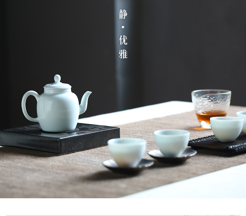 The three frequently small jingdezhen ceramic teapot kung fu tea tea S21002 manual single pot of big beauty pot