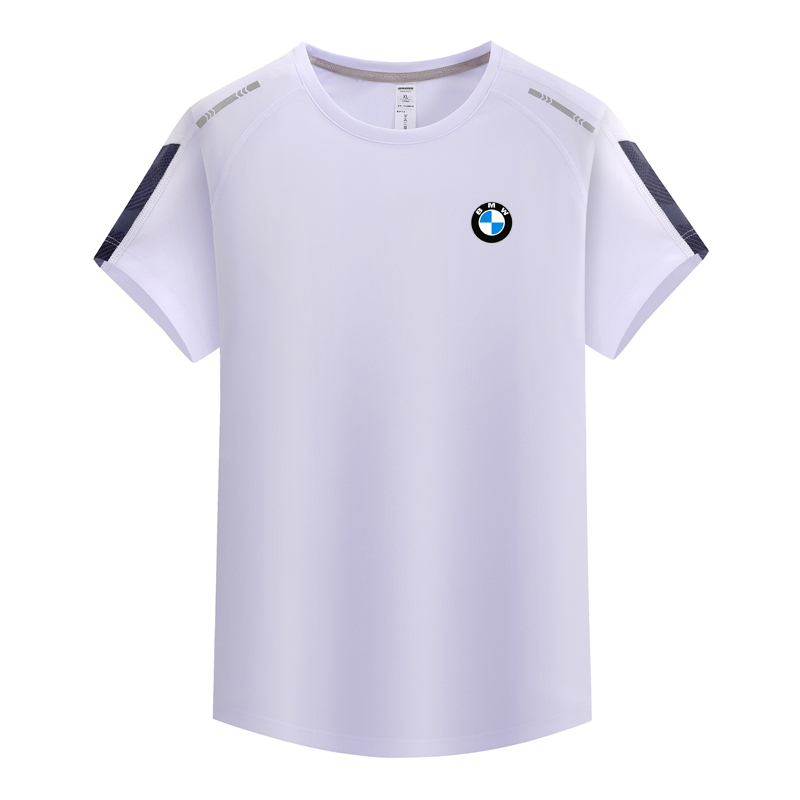 Bmw Audi Amg Short-Sleeved T-Shirt for Men, New Summer Style Breathable Quick-Drying Half-Sleeved Round-Neck Sportswear T-Shirt for Men