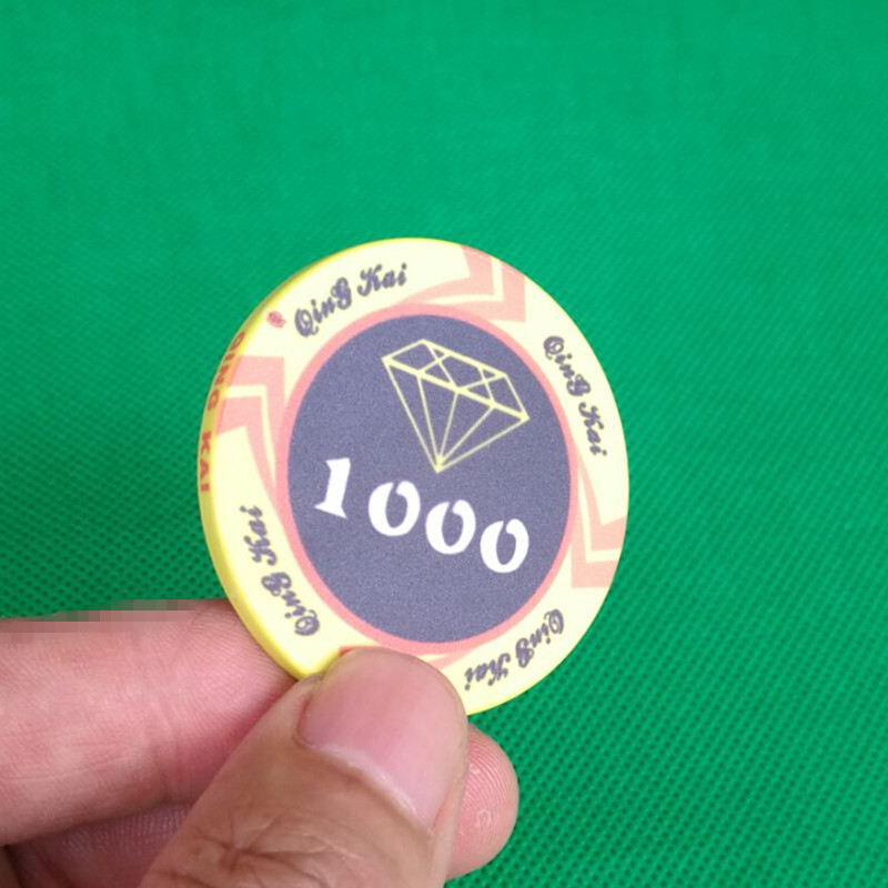 Texas Holdem Chips Kỷ niệm 0366 Chip gốm Baccarat Mahjong 4.3cm 14g Coin Chip tùy chỉnh - Các lớp học Mạt chược / Cờ vua / giáo dục bộ cờ vua