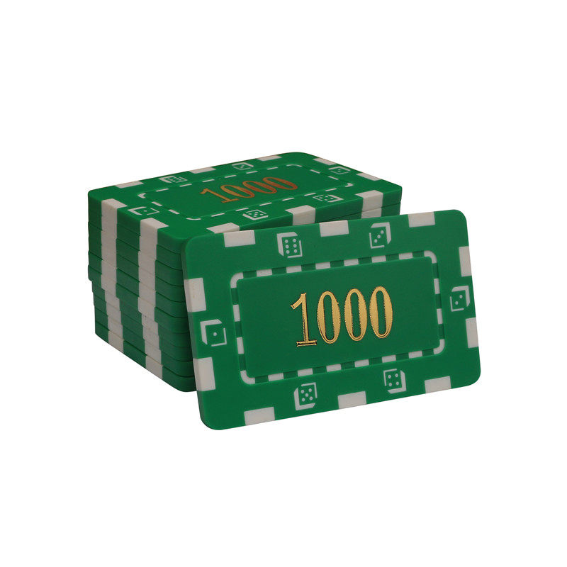 Rectangular Chips Qingkai Plastic 0102 Hot Stamped Texas Hold'em Chips Baccarat Mahjong Chess Room Chips Coins