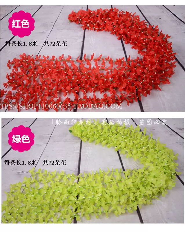 Mô phỏng Wisteria Hoa Bean Hoa cẩm tú cầu Chuỗi hoa Hoa nhựa Hoa giả Hoa cưới Arch Điều hòa nhiệt độ ống trang trí Hoa Vine - Hoa nhân tạo / Cây / Trái cây giả hạc hoa hồng đỏ
