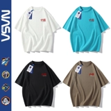 Хлопковая брендовая базовая приятная телу футболка подходит для мужчин и женщин для влюбленных, оверсайз