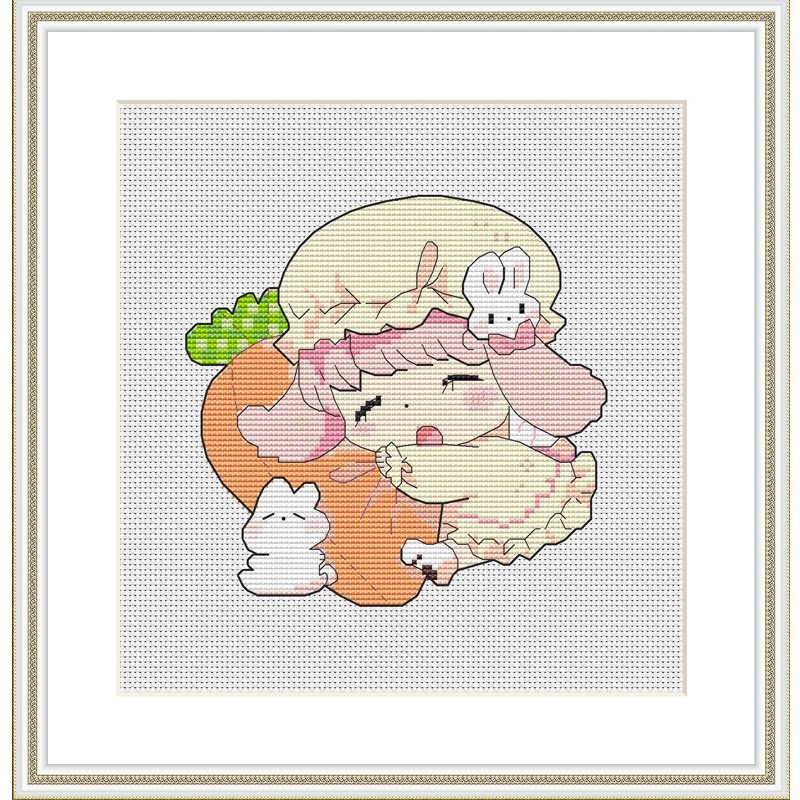 Spring Three-ten Lady's Cross embroidered DMC self-supporting piece-Angel Baby (powder)