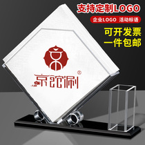 Organic glass products European creative acrylic napkin box napkin box hotel supplies western restaurant tissue box