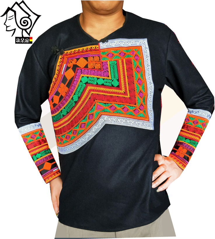 Cool Mountain Yi Clothing Women Dress Men's Clothing New Traditional Retro Beauty Nuns Clothes Dance Suit National Wind Embroidery Flowers