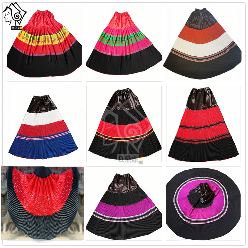 Sichuan Dcool Mountain Yi Yi Hundred Pleats Dress Children with Ethnic Minority Characteristics to Wear Traditional Half-Body Dress