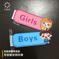 Double-sided side hanging acrylic mens and womens toilet sign creative personality toilet door number guide