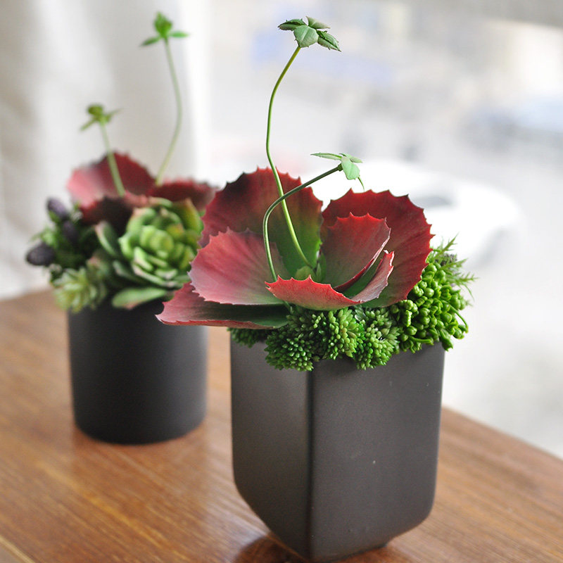 Ninth Simulation of multi - meat pot Chinese pot table decoration of plant decoration Living room desktop installation art391