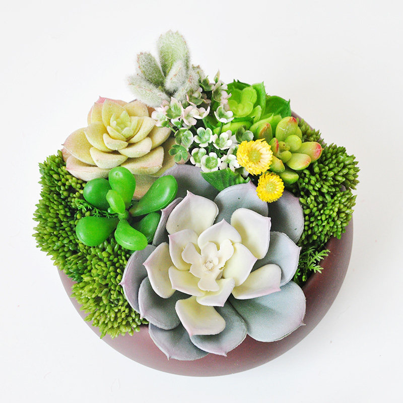 Simulation succulent combination potted flower art desktop simulation plant decoration art222