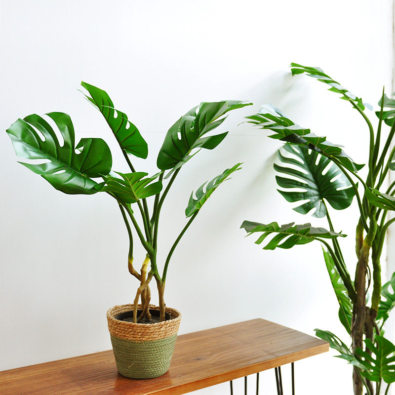 Clearance Nordic simulation plant tree turtle leaf large floor-to-ceiling green plant potted window decoration art308