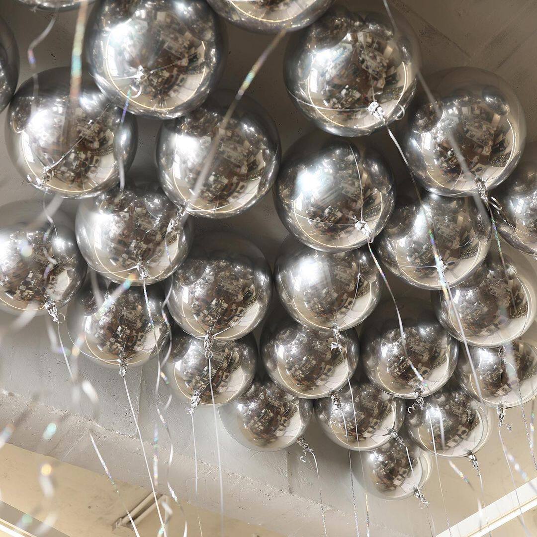 4D three-dimensional round 10-inch 18-inch 22-inch aluminum film balloon gold silver aluminum foil birthday wedding opening decoration