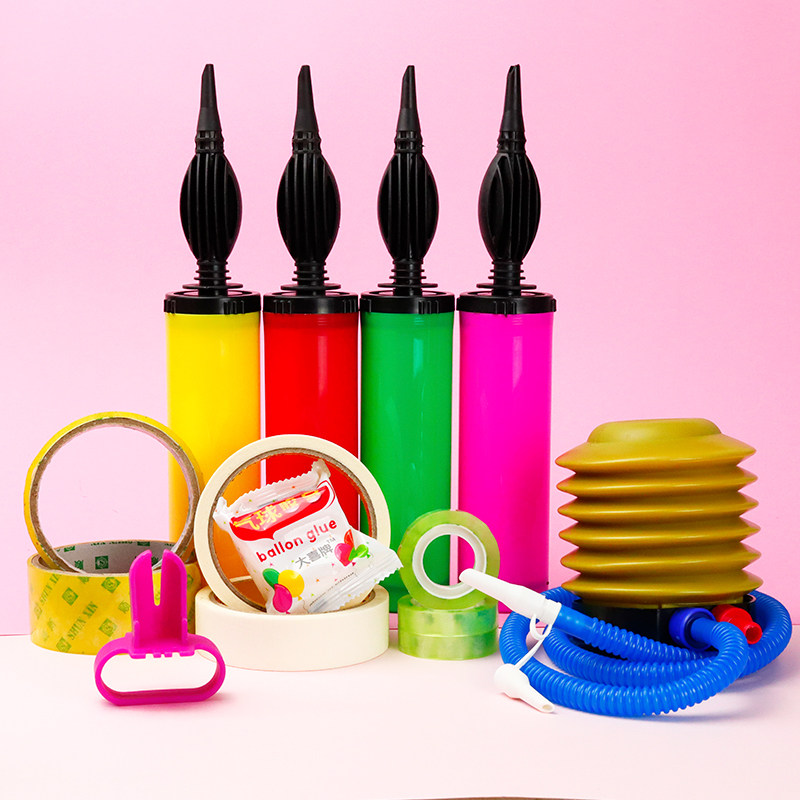 Manual balloon foot pump without trace glue balloon chain balloon clip transparent tape knotter ribbon tool Chengdu