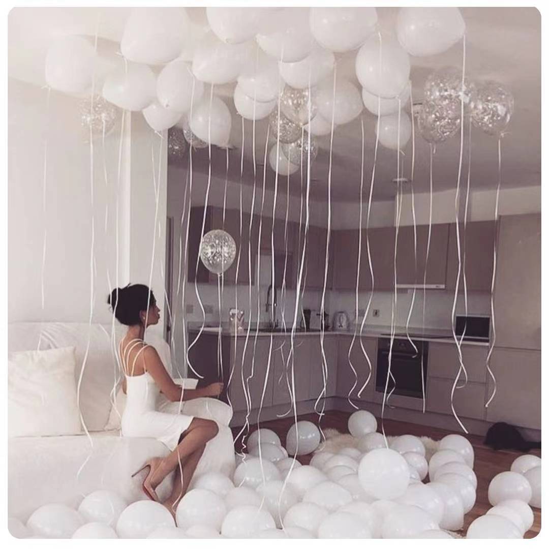 White Gold Silver Color Black Transparent Rose Gold Thickened Latex Balloon Birthday Party Arranged Wedding Decorations