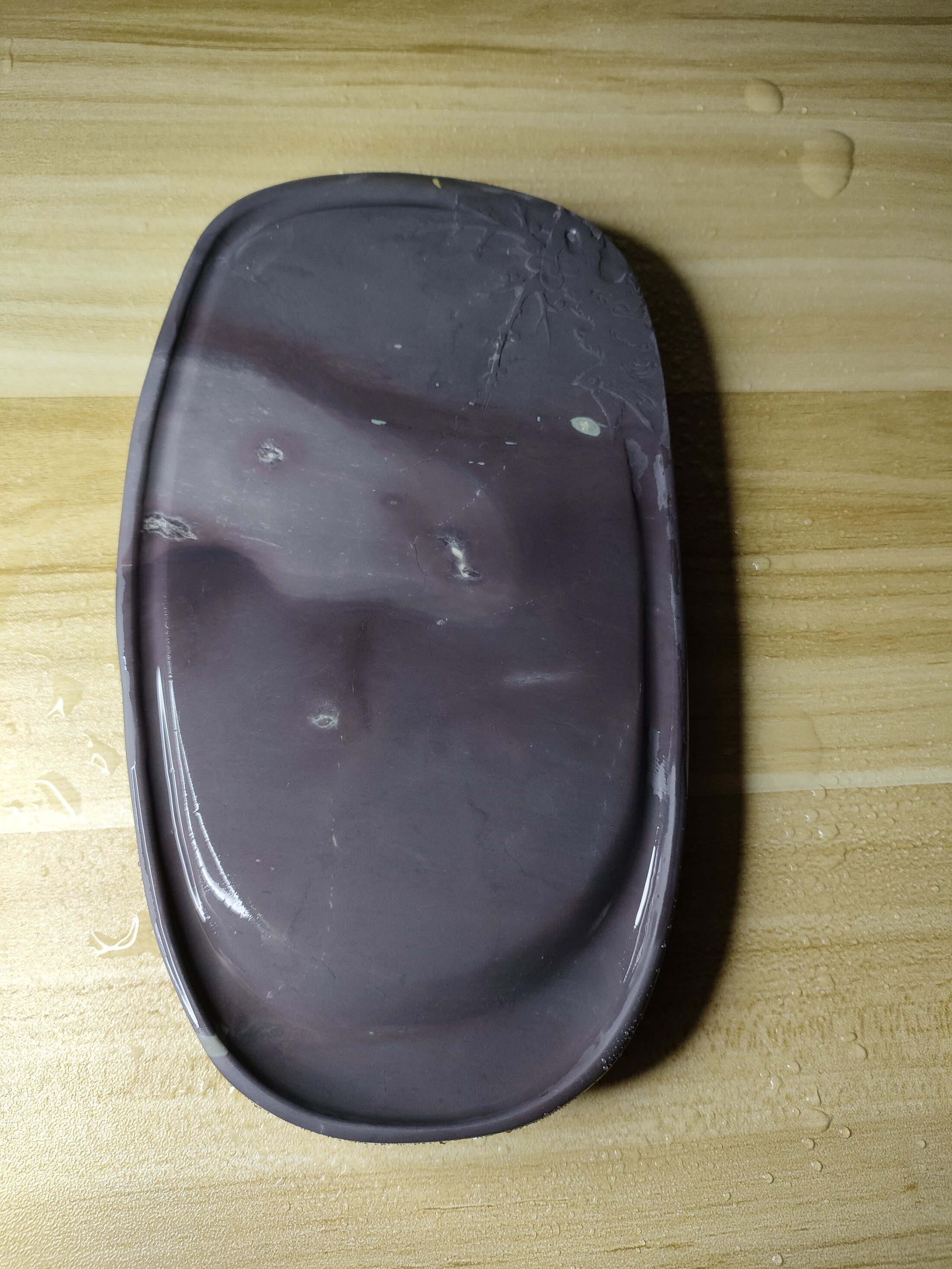 товар из китая 忠心端砚 真正三大名坑旧坑仔岩 鱼脑冻透底 天青质地 实用收藏