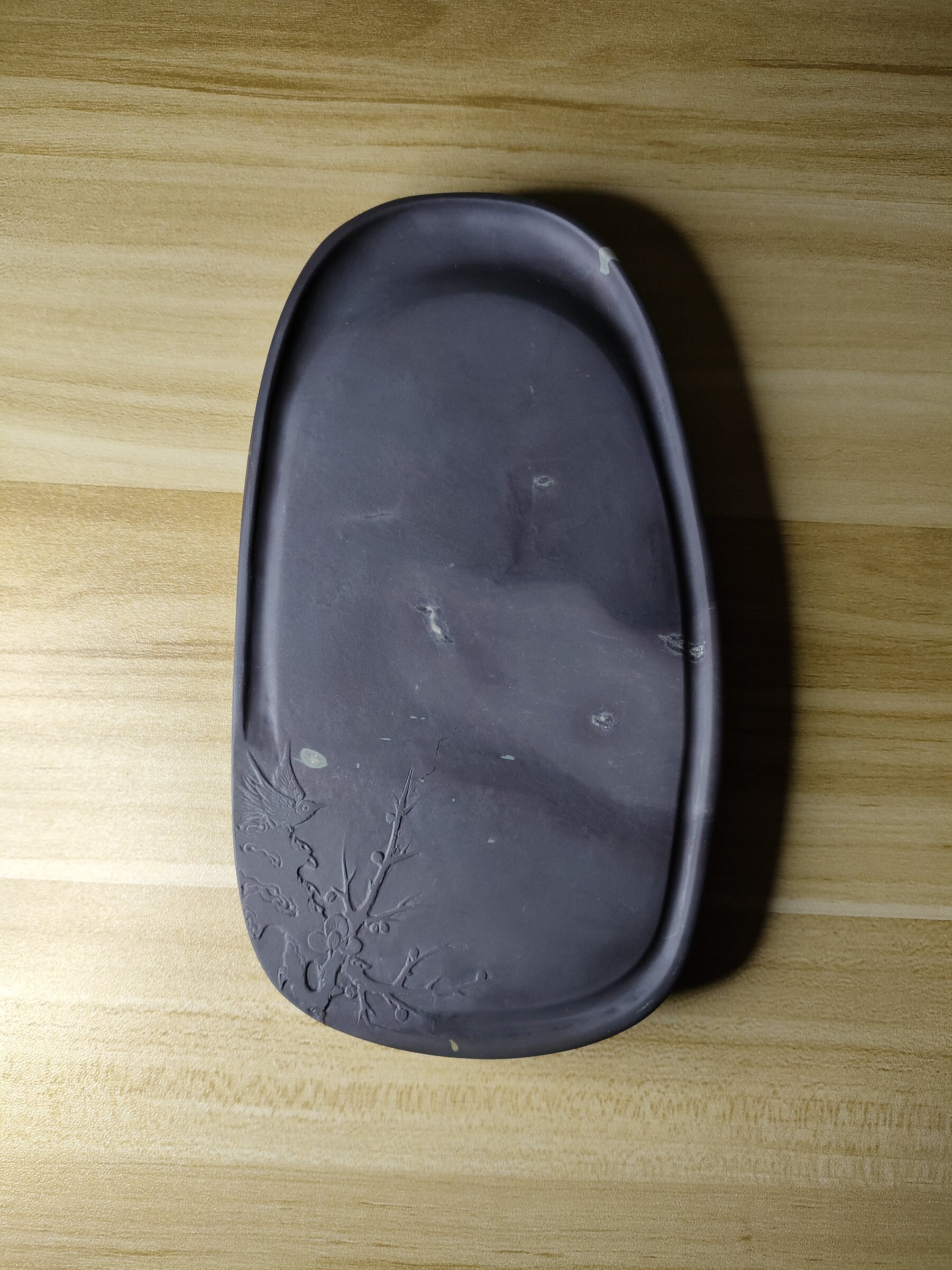 товар из китая 忠心端砚 真正三大名坑旧坑仔岩 鱼脑冻透底 天青质地 实用收藏