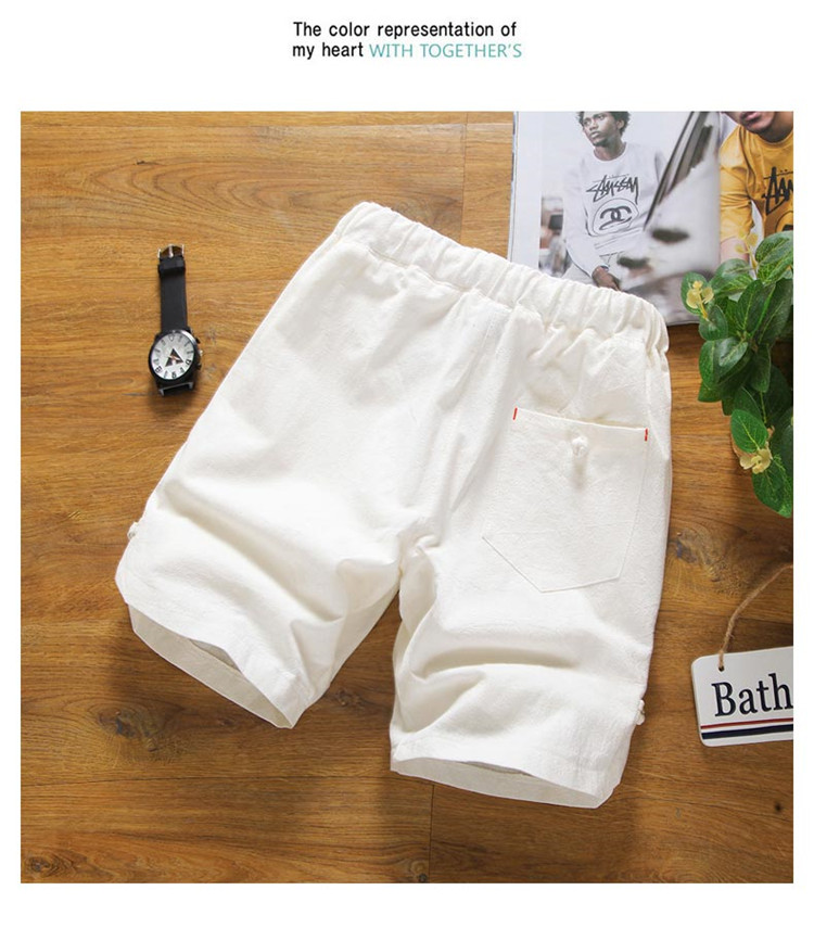 Mùa hè của nam giới Trung Quốc phong cách quần short cotton pajama quần năm quần mùa hè thường kích thước lớn loose home quần bãi biển quần