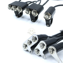 Motorcycle Spotlight Switch Double Flash Button Aluminum Alloy Bracket Headlamps Control Retrofit Accessories Non-Destructive Wire Group Harnesses