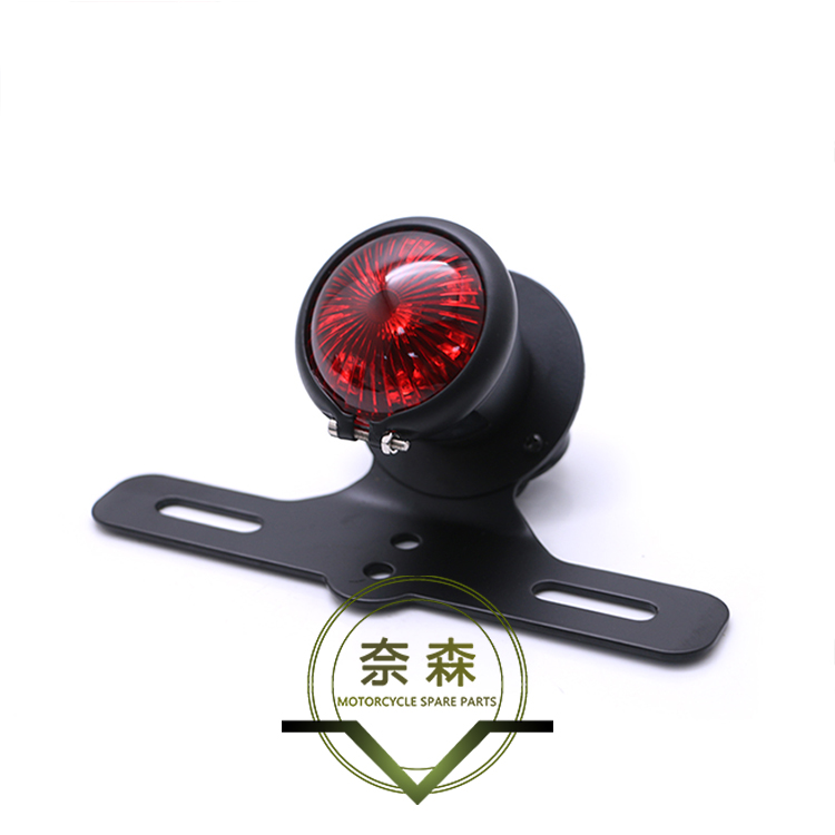 Xe máy Ranger Bản gốc Full Metal Retro Xe máy Refit LED Vòng tròn nhỏ Giấy phép Đèn đuôi phanh nhẹ - Đèn xe máy đèn siêu sáng xe máy
