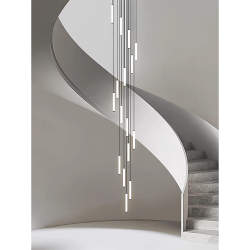 Modern Minimalist Staircase Chandelier Duplex Villa Spiral Staircase Led Light Luxury Lighting Fixtures