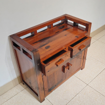 Old boat wood tea locker contains meal side cabinet solid wood tea cabinet locker Chinese office living room cabinet