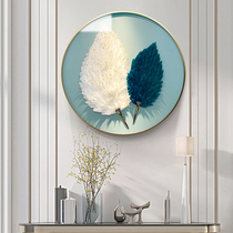 New hand cross embroidered simple circular living room bedroom Xuanguan Little piece 2021 new line embroidered with yourself embroidered modern