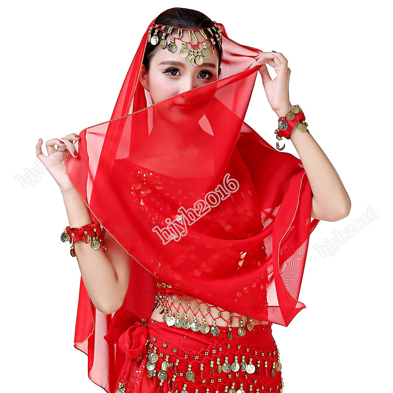 New belly dance practice Accessories Head Yarn Indian Dance Play Out of the Veil Headscarf Headscarf Adult Woman