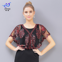 New web-yarn sequel small shawl gown small jacket Shoulder Short sequel Little extra-virgin dance with a thin female cloak