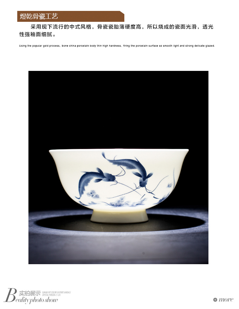 Jingdezhen 4.5 inch tall bowl of rice bowls 6 inch creative mercifully rainbow such use ipads bowls blue and white porcelain bowls home for dinner