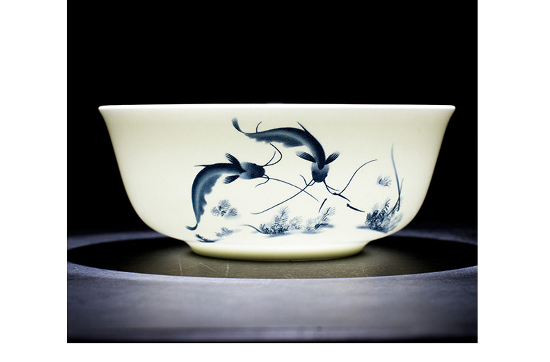 Every year more than 6 inches big rainbow such use ipads porcelain tableware set of jingdezhen blue and white porcelain bowl glair can microwave oven