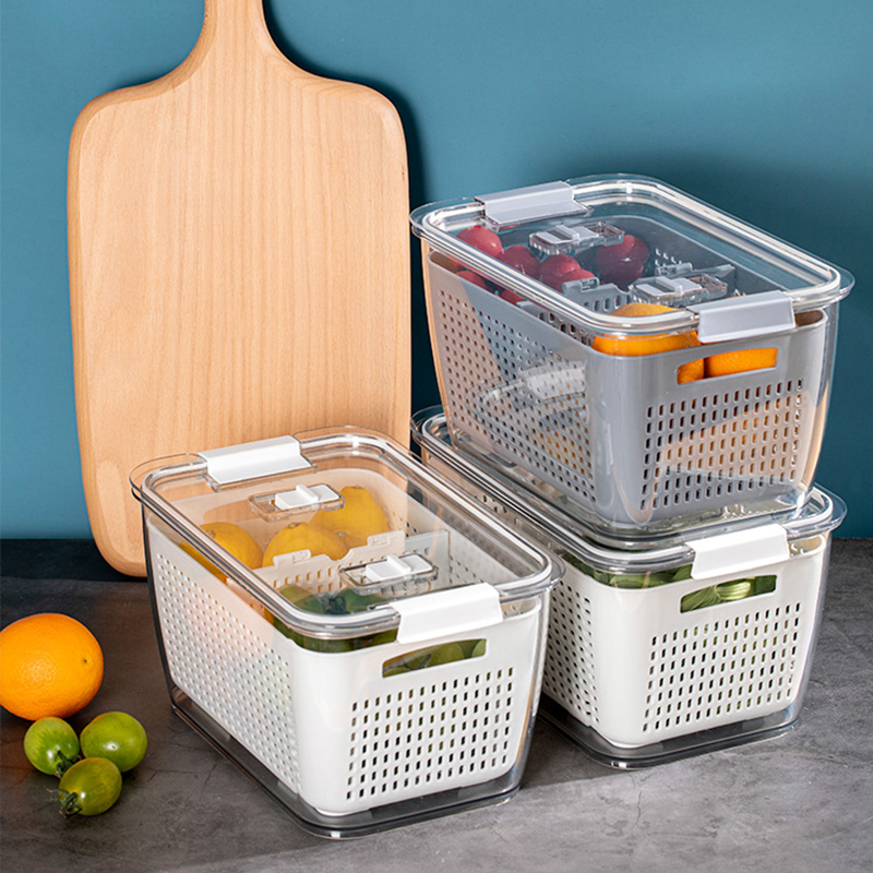 onlycrook drain vegetable fruit refreshing box fridge special kitchen food grade frozen with lid containing box