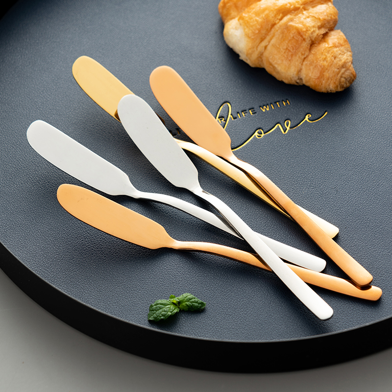 Onlycook ステンレス製バターナイフ、ジャムスパチュラ、チーズクリームナイフ、バターナイフ、トーストピーナッツバタースプレッダーナイフ
