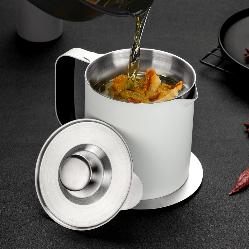 onlycook kitchen 304 stainless steel filter oil jug filter oil tank home oil residue leash Divine Instrumental Strainer Oil Bottle