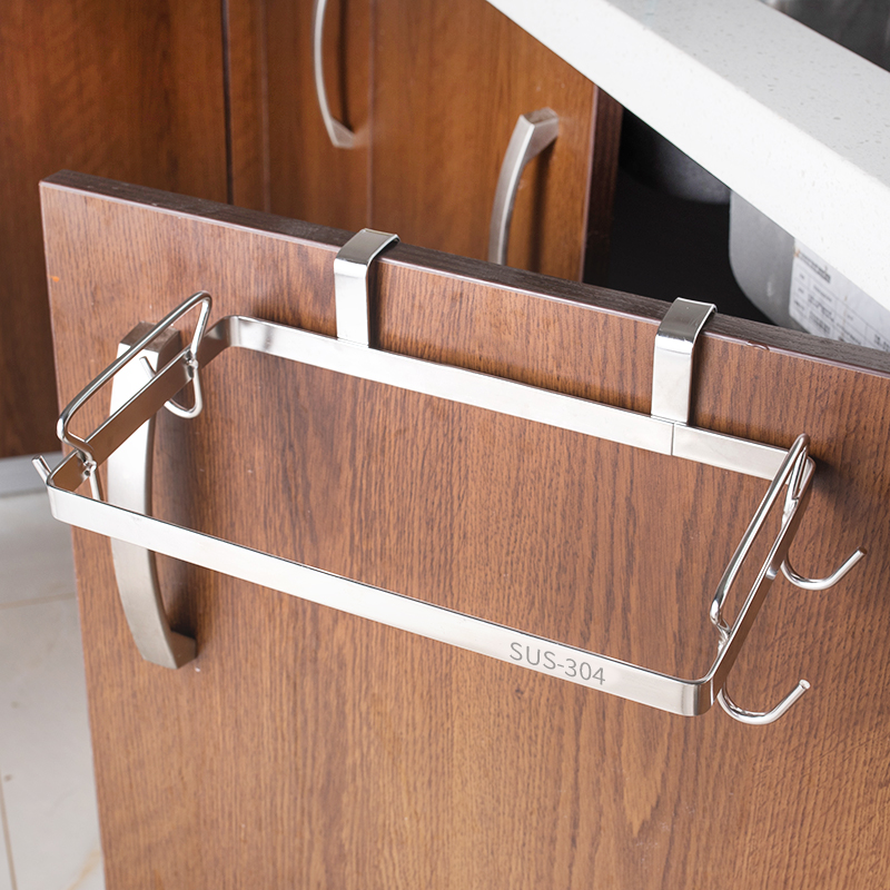 onlycook stainless steel kitchen garbage bag hanging rack Sorting garbage rack support rack Cabinet door hook bracket