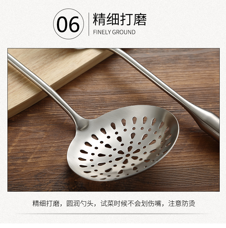 Onlycook xẻng bếp muỗng đặt inox 304 spatula colander 2 mảnh đặt bếp nấu xẻng rò rỉ vỏ chảo inox 304