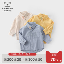 Rabbi tree childrens clothing boys shirt 2022 Spring and Autumn new children Korean version of foreign style shirt baby long sleeve clothes