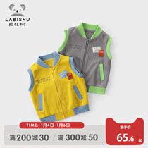 Rabbi tree childrens clothing boy knitted waistcoat 2022 spring new baby vest wear childrens foreign style waistcoat