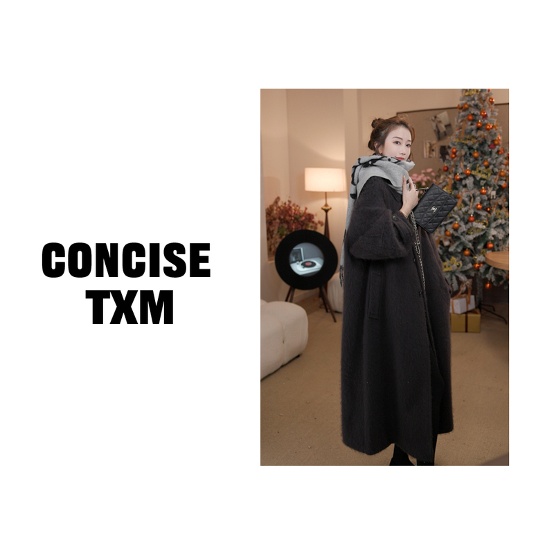 [Tang Xiaomu] Ace Coat Cashmere Brushed Coat Winter New Style Elegant Wool Coat Dy1153