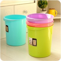 Office home trash can without lid trash can Bin bedroom leather straight tube hotel large European round kitchen stylish