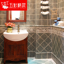 Colorful elves ancient Fort Mediterranean European-style size Layering Sun Corner Kitchen and Balcony Wall Brick Antique Tiles 200