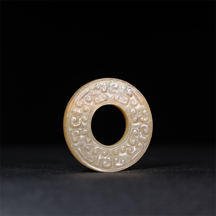 古玩老玉和田玉如意纹小玉壁挂件文玩古玉收藏