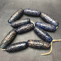 Old Agate beads Hand string Buddha beads Rosary beads Hook pattern Moire Agate bracelet Western Zhou War Han old beads with beads