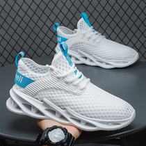 Brand New Knife Frontal Men Shoes 2022 Summer Hollowed-out Mesh Shoes Breathable Mesh Surface Casual Sneakers Running Tide Shoes