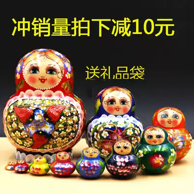 Matryoshka Russian imported basswood big belly 10-layer paint creative three-dimensional strawberry children's toy birthday gift